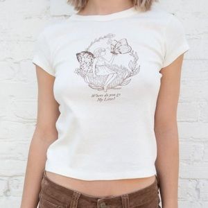 BRANDY MELVILLE fairy graphic print Hallie top